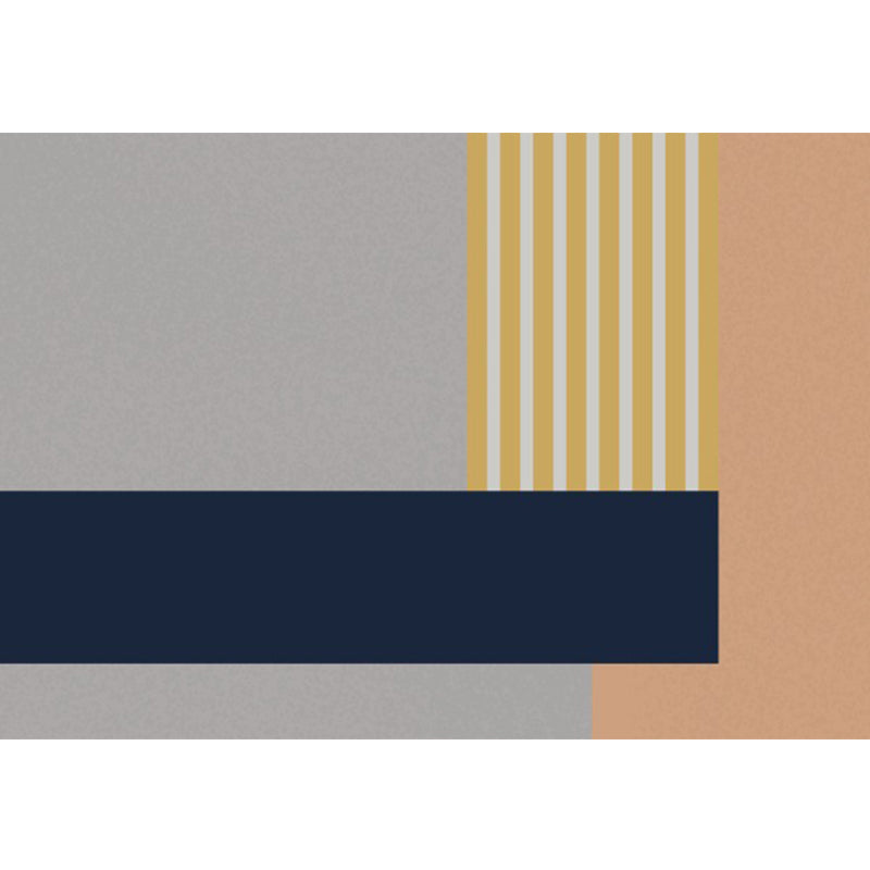 Eenvoudig modern tapijt in grijs en blauw kleurblokpatroon tapijt polyester huisdiervriendelijk tapijt voor woninginrichting
