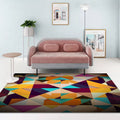 Moderne woonkamer tapijt Kleurful geometrische diamand print tapijt Polyester antislip wasbaar tapijt