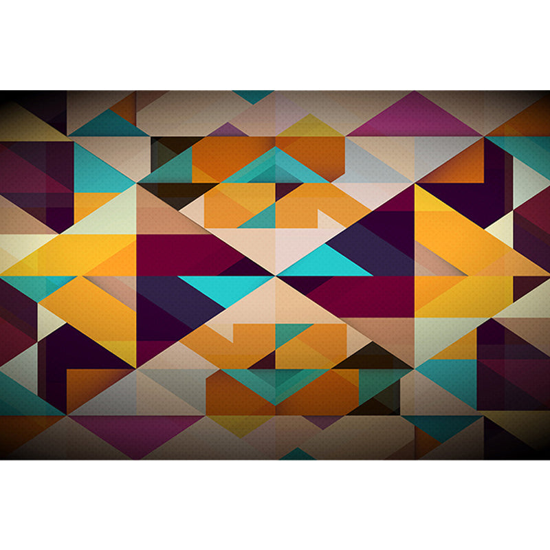 Moderne woonkamer tapijt Kleurful geometrische diamand print tapijt Polyester antislip wasbaar tapijt