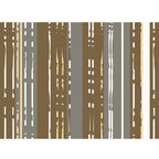 Nordic Modern Vloerkleed in Bruin met Abstracte Streep Patroon Vloerkleed Polyester Huisdiervriendelijk Vloerkleed voor Huishouddecoratie