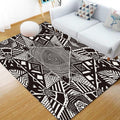 Noordse Moderne Vloerkleed met Zwarte Lijnen Punt Patroon Vloerkleed Polyester Machine Wasbaar Vloerkleed voor Thuisdecoratie