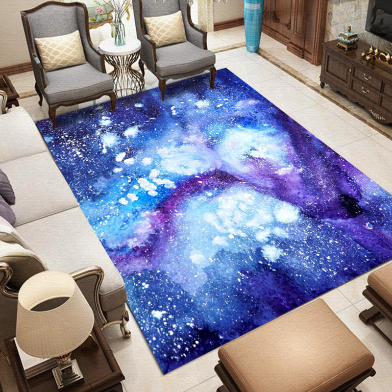 Noordse Moderne Vloerkleed in Grijs en Paars Abstracte Spatpatroon Vloerkleed Polyester Wasbaar Vloerkleed voor Thuisdecoratie
