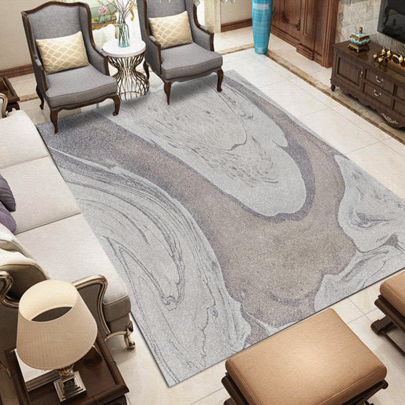 Noordse Moderne Vloerkleed in Grijs en Paars Abstracte Spatpatroon Vloerkleed Polyester Wasbaar Vloerkleed voor Thuisdecoratie