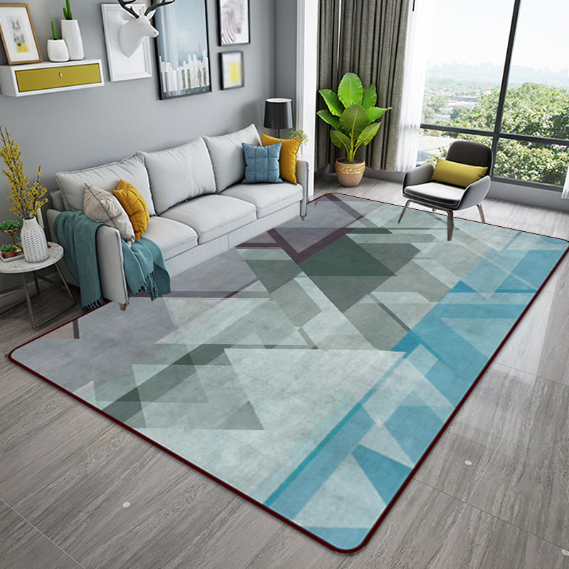 Minimalistisch modern tapijt in grijze kleurenschema driehoekig patroon tapijt polyester huisdiervriendelijk tapijt voor woninginrichting