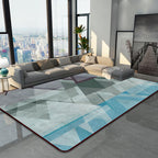 Minimalistisch modern tapijt in grijze kleurenschema driehoekig patroon tapijt polyester huisdiervriendelijk tapijt voor woninginrichting