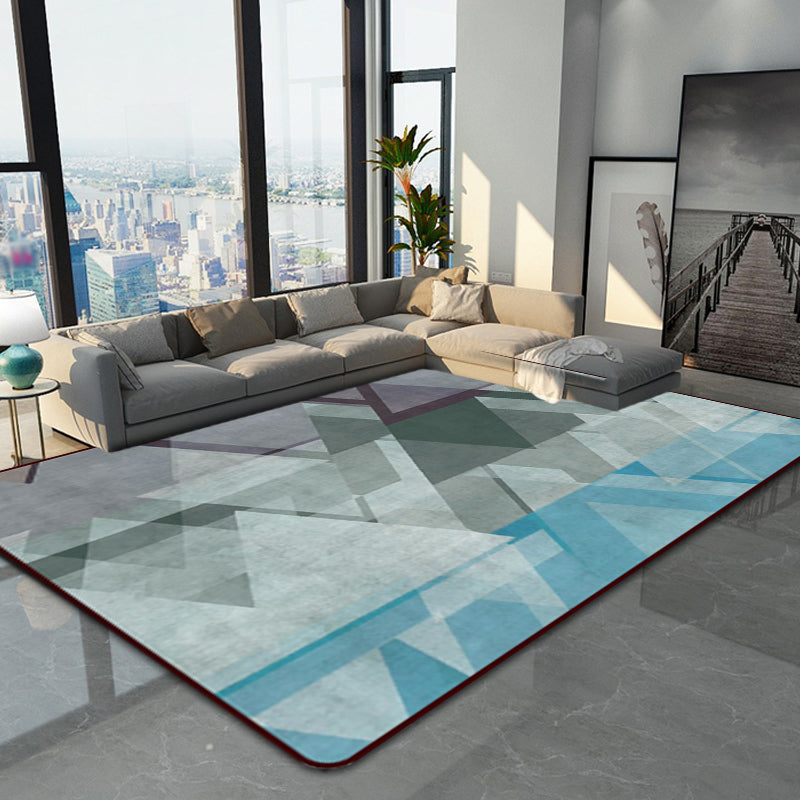 Minimalistisch modern tapijt in grijze kleurenschema driehoekig patroon tapijt polyester huisdiervriendelijk tapijt voor woninginrichting