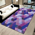 Casual moderne vloerkleed in paars geometrisch driehoek patroon vloerkleed polyester huisdiervriendelijk vloerkleed voor woondecoratie