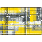 Zwart en Geel Slaapkamer Tapijt Modern Abstract Schilderij Patroon Vloerkleed Polyester Wasbaar Tapijt