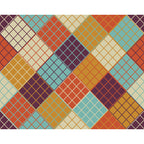 Scandinavisch Modern Vloerkleed Kleurrijk Gekruisd Patroon Vloerkleed Polyester Antislip Vloerkleed voor Thuisdecoratie