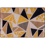 Minimalistisch modern tapijt in gele kleur box driehoek patroon tapijt polyester huisdiervriendelijk tapijt voor woningdecoratie