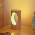 Japanse massief houten rechthoekige zuilen-LED-nachtlamp USB tafellamp