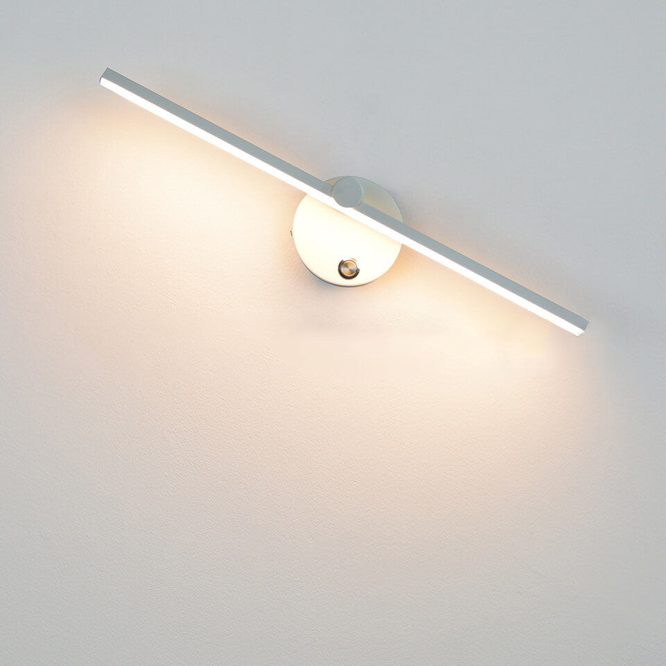 Nordic Minimalist Aluminium Lange Bar Schakel LED Spiegel Wandlamp | Avosian