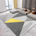 Nieuwe geometrische patroon tapijt geel en grijs modern tapijt polyester wasbaar huisdiervriendelijk antislip tapijt voor de woonkamer