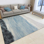 Grijs en Blauwe Modernistische Tapijt Polyester Abstract Tapijt Huisdiervriendelijk Wasbaar Antislip Rug voor de Woonkamer