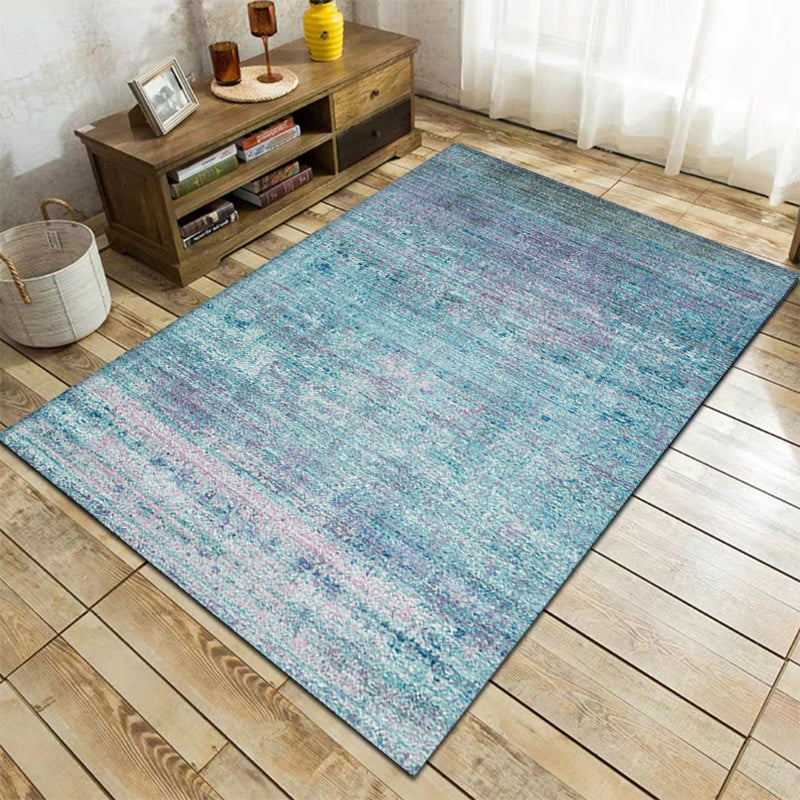 Eenvoudig abstract vloerkleed Blauw Modern vloerkleed Polyester Wasbaar Huisdiervriendelijk Antislip vloerkleed voor de woonkamer
