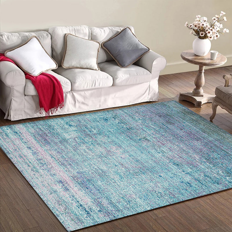 Eenvoudig abstract vloerkleed Blauw Modern vloerkleed Polyester Wasbaar Huisdiervriendelijk Antislip vloerkleed voor de woonkamer