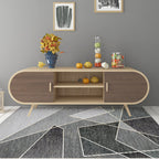 Uniek meerkleurig gestreept tapijt met geometrische print gemaakt van polyester Modern tapijt Huisdier-vriendelijk antislip achterkant Tapijt voor de slaapkamer
