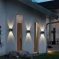 Moderne eenvoud Solar waterdichte rechthoekige ABS PMMA LED wandlamp voor buiten terras