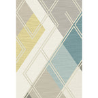 Minimalistische kleurdoos geometrisch patroon tapijt beige polyester tapijt wasbaar huisdiervriendelijk antislip tapijt voor woonkamer