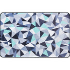 Funky Geometrisch Patroon Tapijt Blauw Modern Tapijt Polyester Wasbaar Huisdiervriendelijk Antislip Tapijt voor de Woonkamer