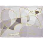 Nieuwe Abstracte Tapijt Grijs en Khaki Polyester Tapijt Wasbaar Huisdier Vriendelijk Antislip Tapijt voor de Woonkamer