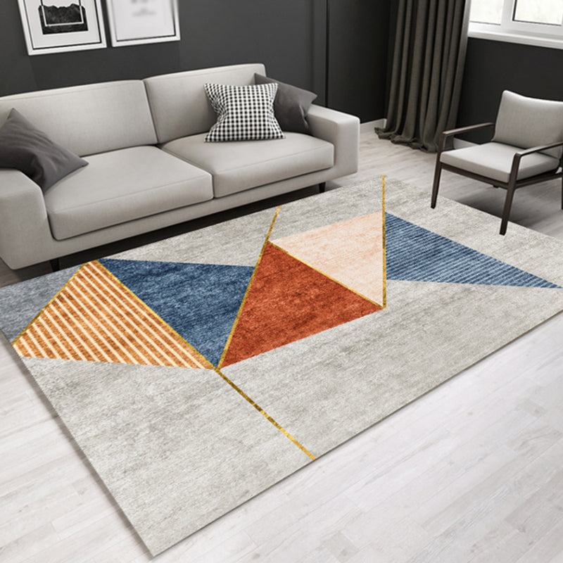 Casual hedendaagse tapijt Multicolor geometrisch en gestreept patroon tapijt wasbaar huisdiervriendelijk antislip tapijt voor de woonkamer
