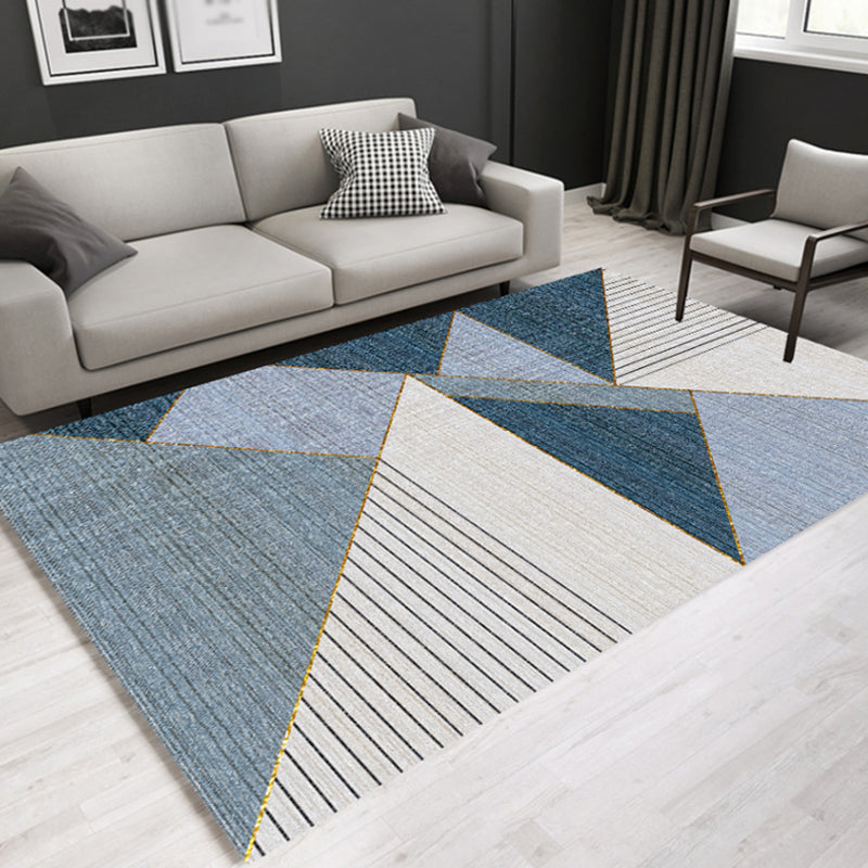 Casual hedendaagse tapijt Multicolor geometrisch en gestreept patroon tapijt wasbaar huisdiervriendelijk antislip tapijt voor de woonkamer