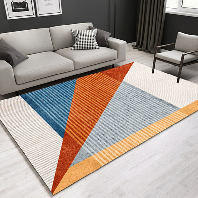 Casual hedendaagse tapijt Multicolor geometrisch en gestreept patroon tapijt wasbaar huisdiervriendelijk antislip tapijt voor de woonkamer