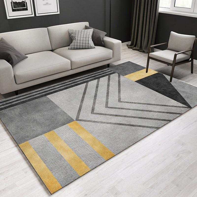 Casual hedendaagse tapijt Multicolor geometrisch en gestreept patroon tapijt wasbaar huisdiervriendelijk antislip tapijt voor de woonkamer