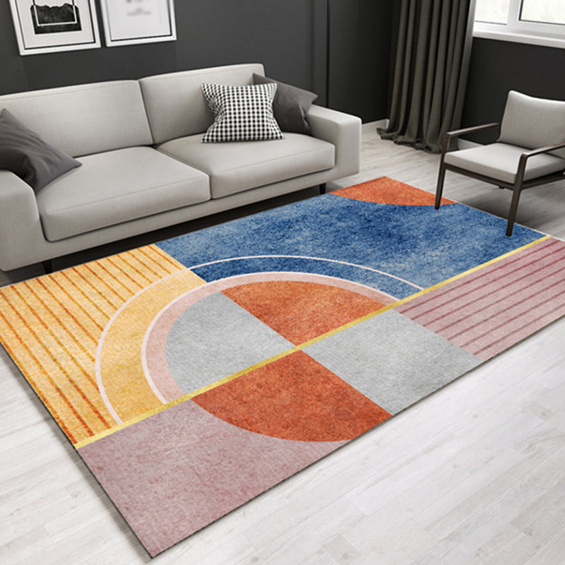 Casual hedendaagse tapijt Multicolor geometrisch en gestreept patroon tapijt wasbaar huisdiervriendelijk antislip tapijt voor de woonkamer