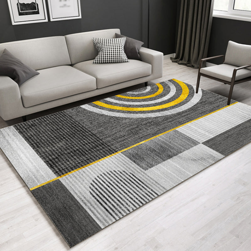 Casual hedendaagse tapijt Multicolor geometrisch en gestreept patroon tapijt wasbaar huisdiervriendelijk antislip tapijt voor de woonkamer