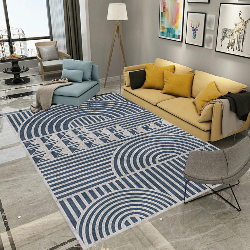 Creatief Modernistisch Tapijt Polyester Geometrisch en Streeppatroon Tapijt Wasbaar Huisdier Vriendelijk Antislip Tapijt voor de Woonkamer