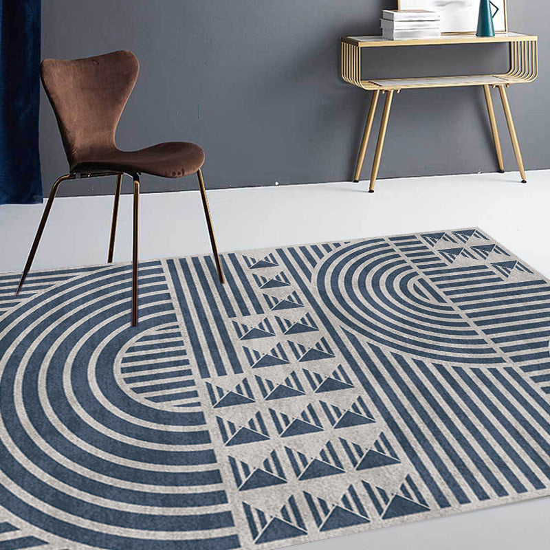 Creatief Modernistisch Tapijt Polyester Geometrisch en Streeppatroon Tapijt Wasbaar Huisdier Vriendelijk Antislip Tapijt voor de Woonkamer