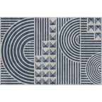 Creatief Modernistisch Tapijt Polyester Geometrisch en Streeppatroon Tapijt Wasbaar Huisdier Vriendelijk Antislip Tapijt voor de Woonkamer