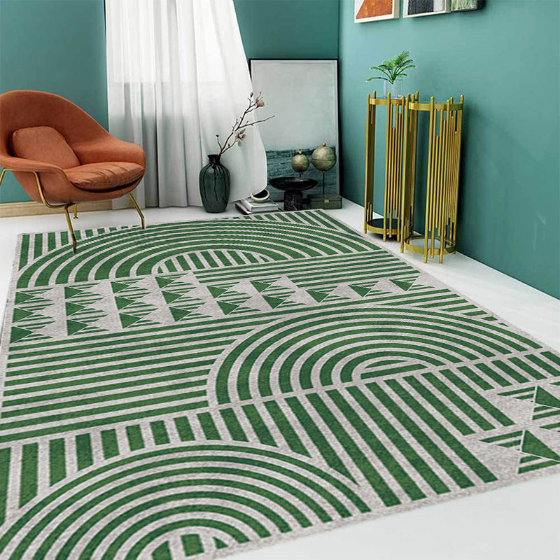 Creatief Modernistisch Tapijt Polyester Geometrisch en Streeppatroon Tapijt Wasbaar Huisdier Vriendelijk Antislip Tapijt voor de Woonkamer