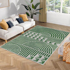 Creatief Modernistisch Tapijt Polyester Geometrisch en Streeppatroon Tapijt Wasbaar Huisdier Vriendelijk Antislip Tapijt voor de Woonkamer