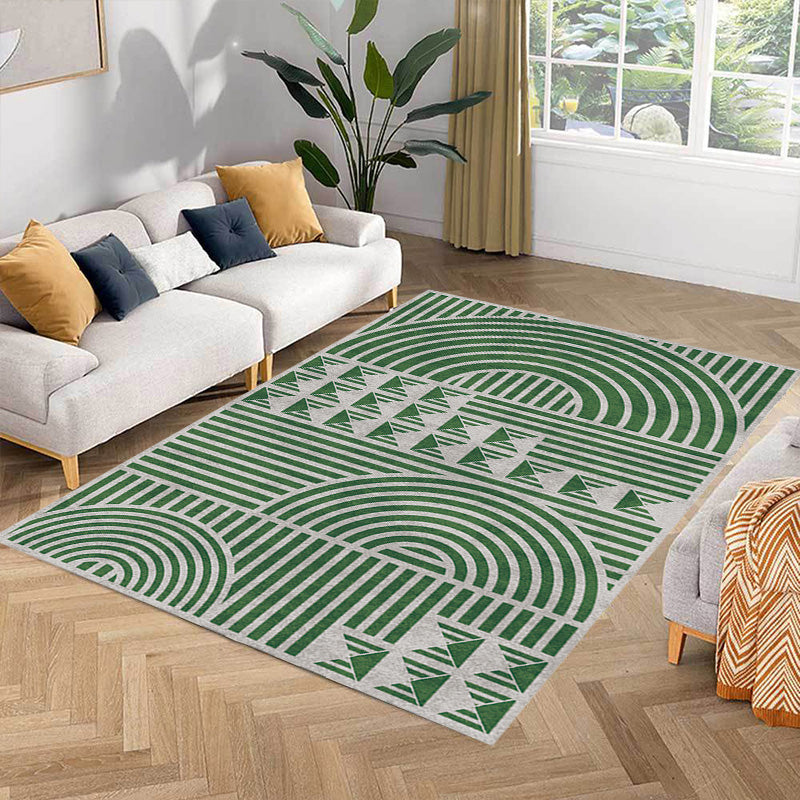 Creatief Modernistisch Tapijt Polyester Geometrisch en Streeppatroon Tapijt Wasbaar Huisdier Vriendelijk Antislip Tapijt voor de Woonkamer