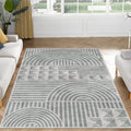 Creatief Modernistisch Tapijt Polyester Geometrisch en Streeppatroon Tapijt Wasbaar Huisdier Vriendelijk Antislip Tapijt voor de Woonkamer