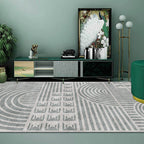 Creatief Modernistisch Tapijt Polyester Geometrisch en Streeppatroon Tapijt Wasbaar Huisdier Vriendelijk Antislip Tapijt voor de Woonkamer