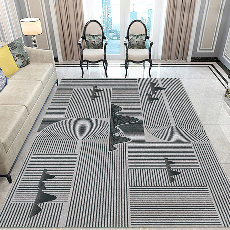 Stijlvolle Modernisme Tapijt Multicolor Gestreept Patroon Tapijt Huisdiervriendelijk Antislip Wasbaar Tapijt voor Decoratie