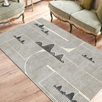 Stijlvolle Modernisme Tapijt Multicolor Gestreept Patroon Tapijt Huisdiervriendelijk Antislip Wasbaar Tapijt voor Decoratie