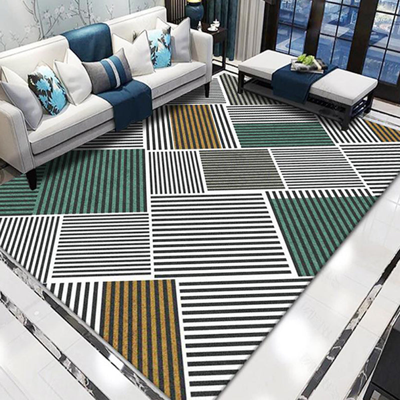 Stijlvolle Modernisme Tapijt Multicolor Gestreept Patroon Tapijt Huisdiervriendelijk Antislip Wasbaar Tapijt voor Decoratie