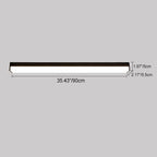 Moderne minimalistische lange rechthoekige Aluminium-PC-LED-inbouwplafondlamp voor buitenpatio