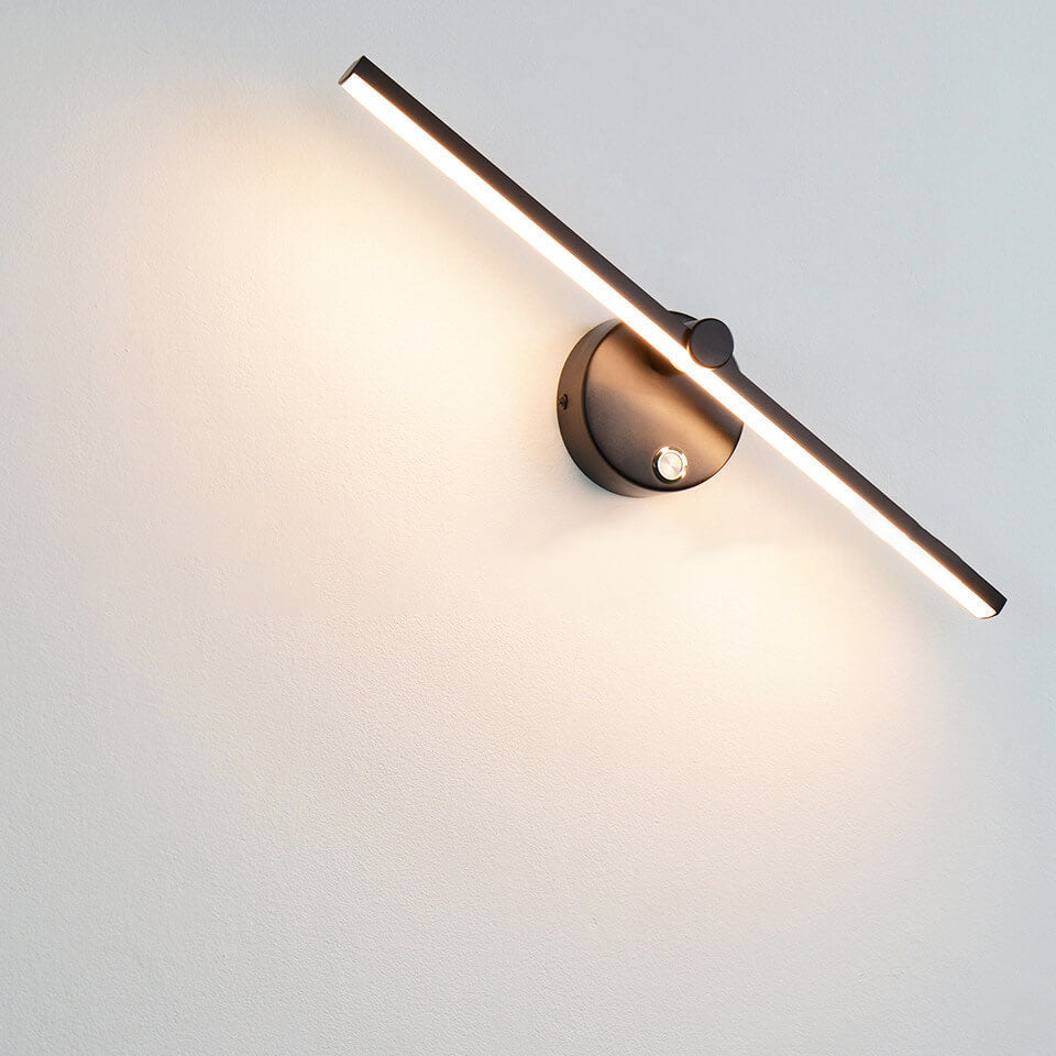 Nordic Minimalist Aluminium Lange Bar Schakel LED Spiegel Wandlamp | Avosian
