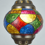 Traditionele Tiffany romantische ovale ijzeren emaille 1-licht tafellamp voor de slaapkamer