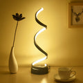 Spiraal Lint Metalen Tafellamp Simpliciteit Zwart/Wit/Goud LED Taakverlichting met Ronde Basis in Warm/Wit Licht