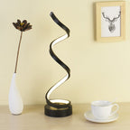 Spiraal Lint Metalen Tafellamp Simpliciteit Zwart/Wit/Goud LED Taakverlichting met Ronde Basis in Warm/Wit Licht