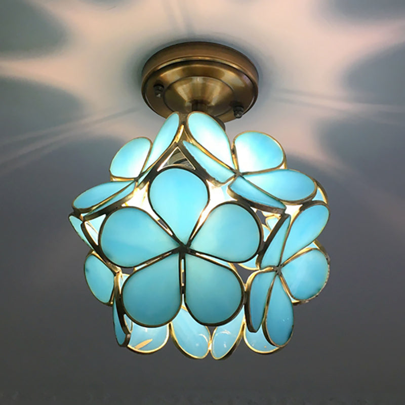 Retro-Stijl PVC Plafondlamp – Bloemenpatroon voor een unieke uitstraling