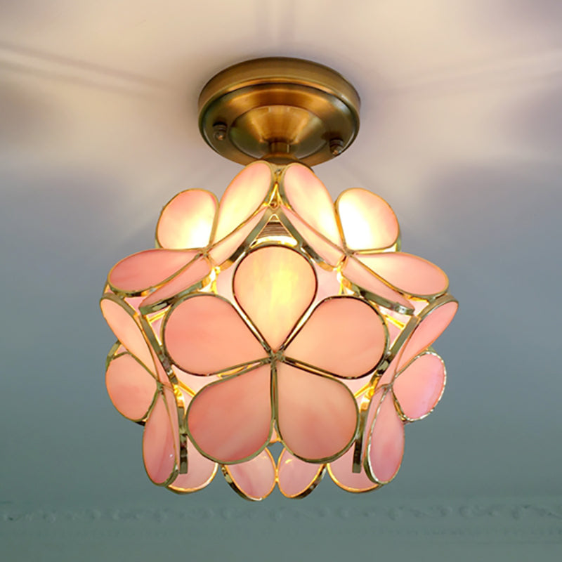 Retro-Stijl PVC Plafondlamp – Bloemenpatroon voor een unieke uitstraling