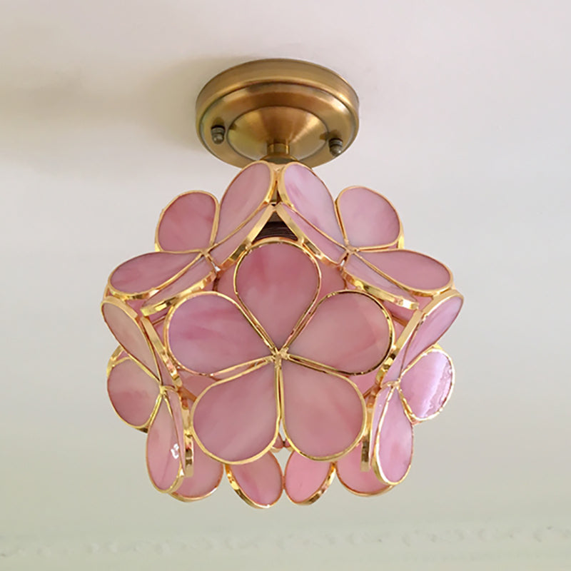 Retro-Stijl PVC Plafondlamp – Bloemenpatroon voor een unieke uitstraling